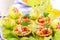 Tuna salad in tartlets for easter