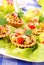 Tuna salad in tartlets for easter