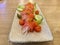 Tuna Sashimi with radish . Japanese delicacy