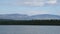 Tundra mountains and lake in polar Russia