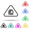 tunel sign multi color style icon. Simple glyph, flat vector of railway warnings icons for ui and ux, website or mobile