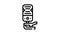 tuner for tuning strings black icon animation