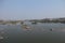 Tungabhadra River - flowing through Hampi, Karnataka - India tourism - Heritage - blue landscape