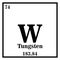 Tungsten Periodic Table of the Elements Vector