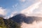 Tungurahua Volcano Sunset Explosion, Tree House Aerial View