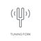 Tuning Fork linear icon. Modern outline Tuning Fork logo concept