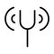 Tuning fork signal sound line style icon