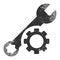Tuning Wrench Grunge Icon Symbol