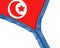 Tunis flag under zipper