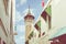 TUNIS, TUNISIA - DECEMBER 10, 2018: Minaret in Tunis medina