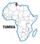 Tunisia Africa Map