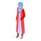 Tunisia cloth woman icon isometric vector. City travel