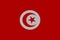 Tunisia flag painted on paper