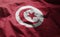 Tunisia Flag Rumpled Close Up