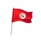 Tunisia flag on white background
