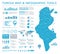 Tunisia Map - Info Graphic Vector Illustration