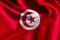 Tunisia realistic flag illustration.