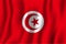 Tunisia realistic waving flag vector illustration. National country background symbol. Independence day