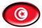 Tunisia - round country flag with an edge