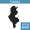 Tunisia vector map with title