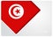 Tunisian flag design background. Vector illustration.