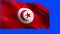 Tunisian Republic, Flag of Tunisia - seamless LOOP