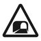 Tunnel ahead sign line icon