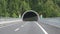 Tunnel through the Alps on the Autobahn in Germany