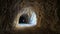 Tunnel of ancient stone road in Kemaliye Dark Canyon, Egin in Erzincan,Turkey