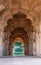 Tunnel of arches in Lotus Mahal at Zanana Enclosure, Hampi, Karnataka, India