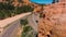 Tunnel entrance of Red Canyon and Bryce Canyon. Red arch located at the entrance of national park