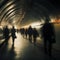 A tunnel of haste, filled with people on their way to work