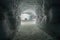 Tunnel in Ice Cave in the Langjokull glacier in Iceland