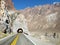 Tunnel mountain road route asphalt straight desert