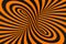 Tunnel optical 3D illusion raster illustration. Contrast lines background. Hypnotic stripes ornament. Psychedelic, abstract art