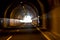 Tunnel at Porto Moniz on the North West Coast where the Mountains in the north of the Island of Madeira