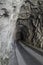 The tunnel in a quarry of marble