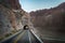 Tunnel on Ruta 7 the road between Chile and Argentina through Cordillera de Los Andes - Mendoza Province, Argentina