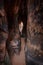 Tunnel Slot during sunny day with blue sky in Escalante National Monument, Grand Staircase trail, Utah