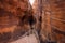 Tunnel Slot during sunny day with blue sky in Escalante National Monument, Grand Staircase trail, Utah