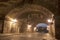 Tunnel and Street Illuminated at Night, Dresden