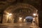 Tunnel and Street Illuminated at Night, Dresden