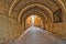 Tunnel to Colorful buildings in Parma