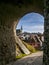 A tunnel view on a Cesky Krumlov