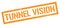 TUNNEL VISION orange grungy rectangle stamp