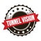 TUNNEL VISION text on red brown ribbon stamp