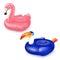 Tuocan And Pink Inflatable Flamingo Swim Rings Isolated