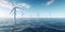 Turbine sky wind renewable electricity power sea energy windmill ocean
