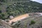 Turbines and hydroelectric power station next to the spillway