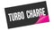 TURBO  CHARGE text on black pink sticker stamp